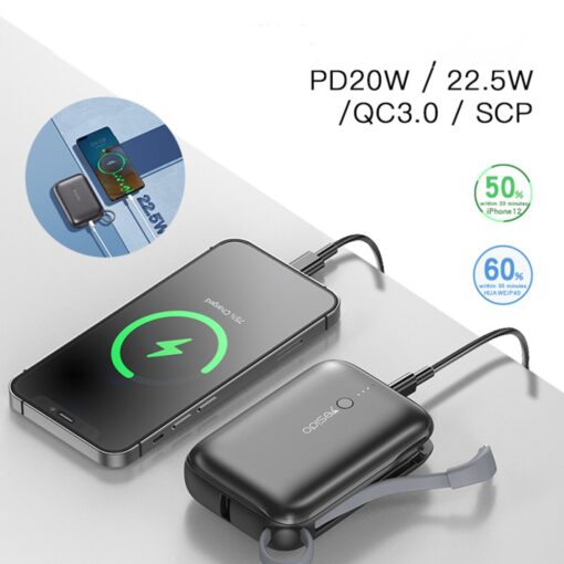 Yesido YP18 10.000 mAh USB3.0 PD Hızlı Şarj Powerbank - Görsel 8