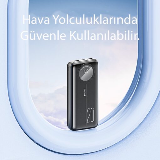 Yesido YP40 10.000 mAh Dijital Göstergeli USB3.0 PD Hızlı Şarj Powerbank - Görsel 4