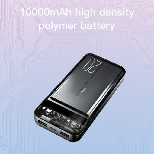 Yesido YP40 10.000 mAh Dijital Göstergeli USB3.0 PD Hızlı Şarj Powerbank - Görsel 6