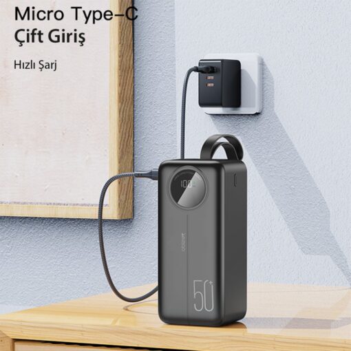 Yesido YP43 40.000 mAh Dijital Göstergeli USB3.0 PD Hızlı Şarj Powerbank - Görsel 4