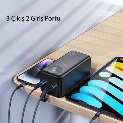 Yesido YP43 40.000 mAh Dijital Göstergeli USB3.0 PD Hızlı Şarj Powerbank - Görsel 6