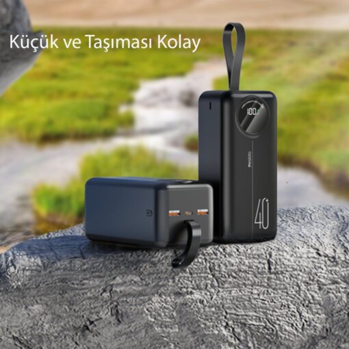 Yesido YP43 40.000 mAh Dijital Göstergeli USB3.0 PD Hızlı Şarj Powerbank - Görsel 8