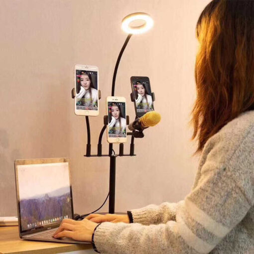 Zore 5 in 1 Işıklı Telefon Tutucu Ring Light - Görsel 4