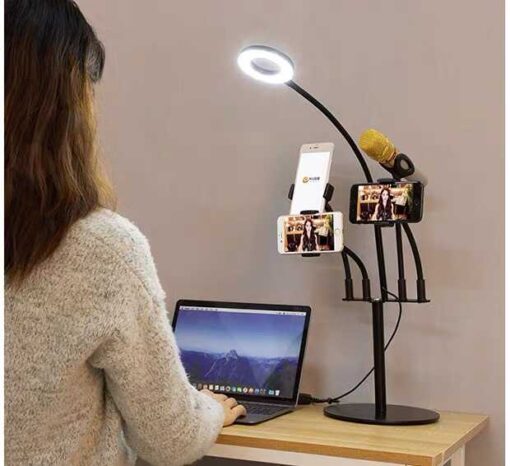 Zore 5 in 1 Işıklı Telefon Tutucu Ring Light - Görsel 8