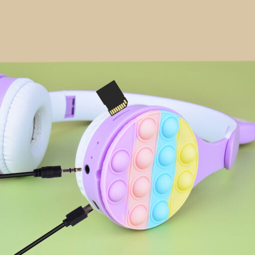 Zore B30 RGB Led Işıklı Kedi Kulağı Band Tasarımı Ayarlanabilir Katlanabilir Kulak Üstü Bluetooth Kulaklık - Görsel 2