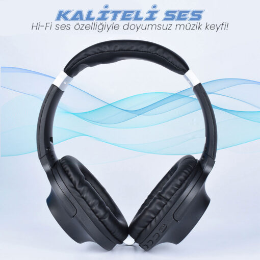 Zore BT850 Ayarlanabilir ve Katlanabilir 90 Derece Dönebilen Kulak Üstü Bluetooth Kulaklık - Görsel 6