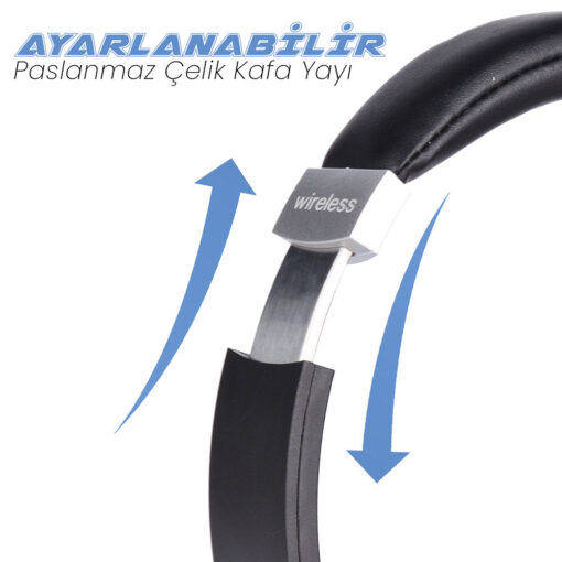 Zore BT850 Ayarlanabilir ve Katlanabilir 90 Derece Dönebilen Kulak Üstü Bluetooth Kulaklık - Görsel 7