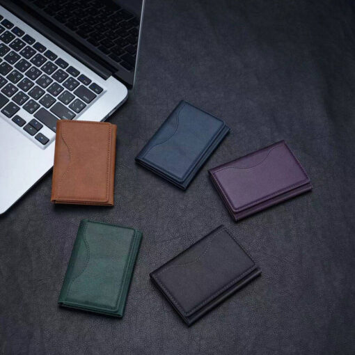 Zore CRD-04 Suni Deri Görünümlü 5 Hazneli Magnetik Kartlık - Görsel 5
