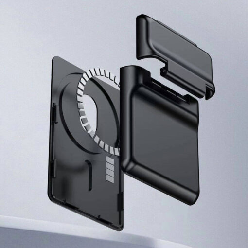 Zore CRD-05 Sade Tasarımlı 2 Hazneli PU Magnetik Standlı Kartlık - Görsel 6