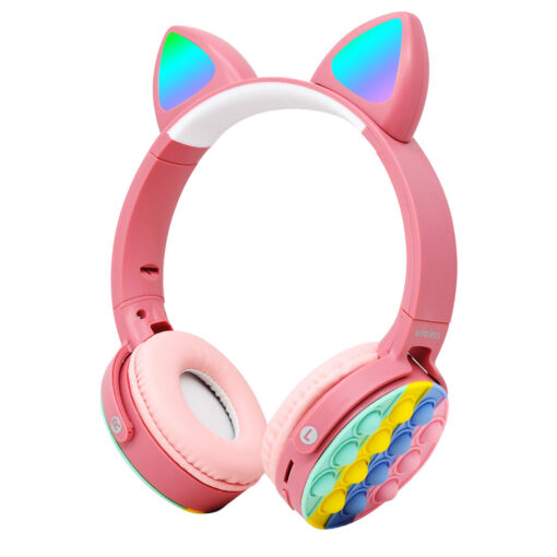 Zore CXT-950 RGB Led Işıklı Kedi Kulağı Band Tasarımı Ayarlanabilir Katlanabilir Kulak Üstü Bluetooth Kulaklık - Görsel 7