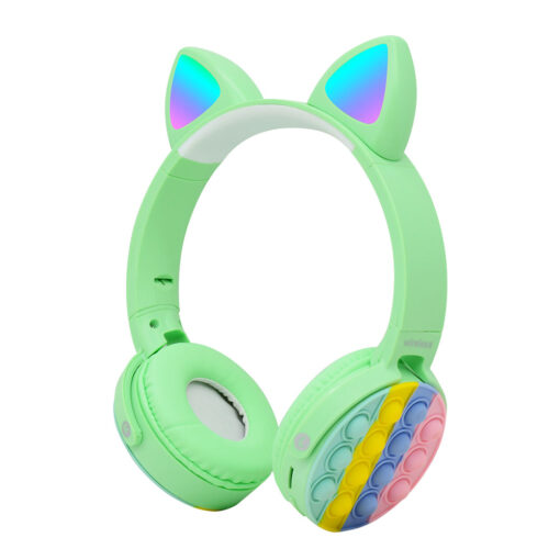 Zore CXT-950 RGB Led Işıklı Kedi Kulağı Band Tasarımı Ayarlanabilir Katlanabilir Kulak Üstü Bluetooth Kulaklık - Görsel 8