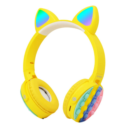 Zore CXT-950 RGB Led Işıklı Kedi Kulağı Band Tasarımı Ayarlanabilir Katlanabilir Kulak Üstü Bluetooth Kulaklık - Görsel 9