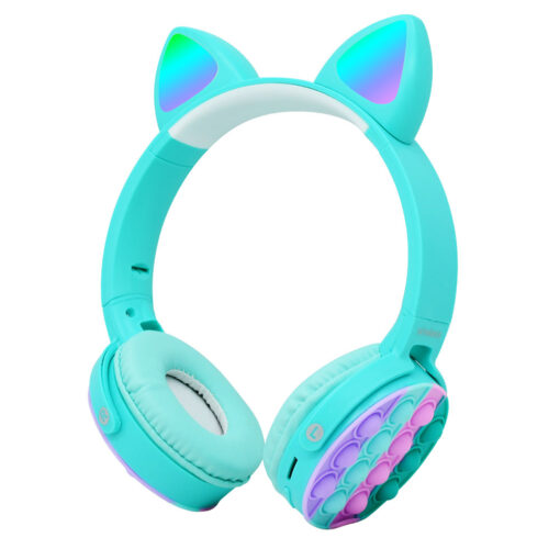 Zore CXT-950 RGB Led Işıklı Kedi Kulağı Band Tasarımı Ayarlanabilir Katlanabilir Kulak Üstü Bluetooth Kulaklık - Görsel 10
