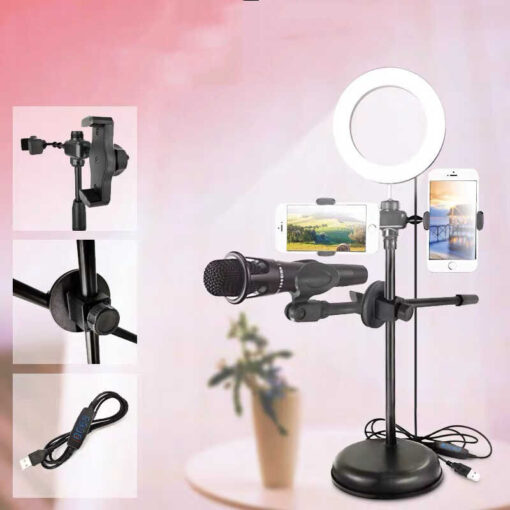 Zore Dual Small Light Işıklı Telefon Tutucu 9cm Ring Light - Görsel 4