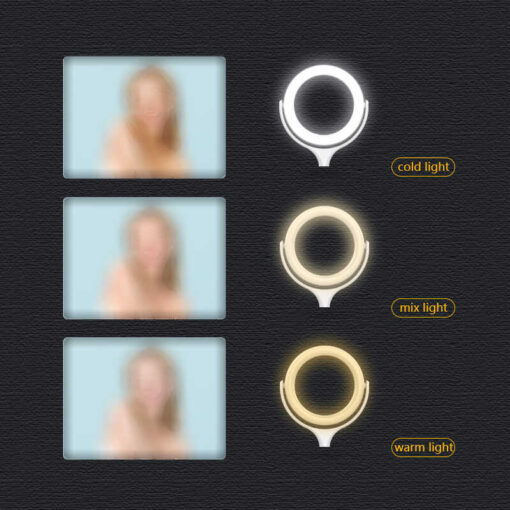 Zore F-537 Işıklı Telefon Tutucu Ring Light - Görsel 6