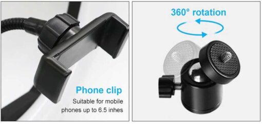 Zore M-26 Işıklı Telefon Tutucu Ring Light - Görsel 3