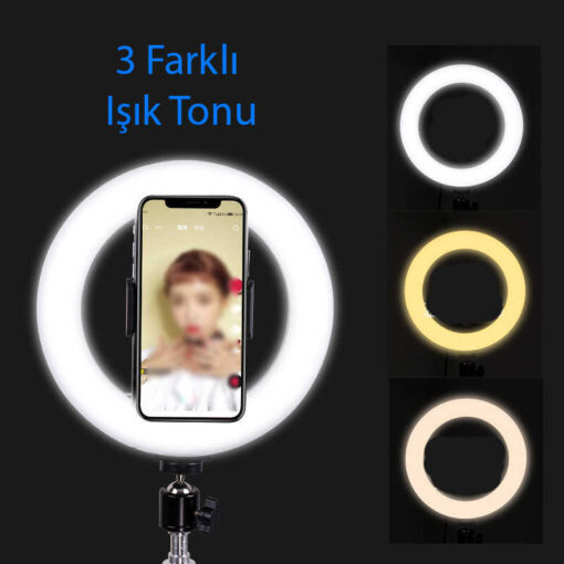 Zore M20 Işıklı Telefon Tutucu Ring Light - Görsel 3