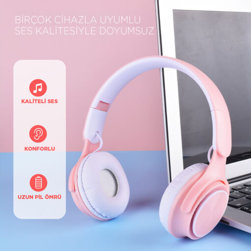 Zore M6 Pro Ayarlanabilir ve Katlanabilir Kulak Üstü Bluetooth Kulaklık - Görsel 6