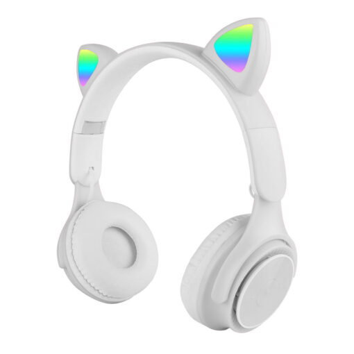 Zore M6 Pro Cat RGB Led Işıklı Kedi Kulağı Band Tasarımlı Ayarlanabilir ve Katlanabilir Kulak Üstü Bluetooth Kulaklık - Görsel 9