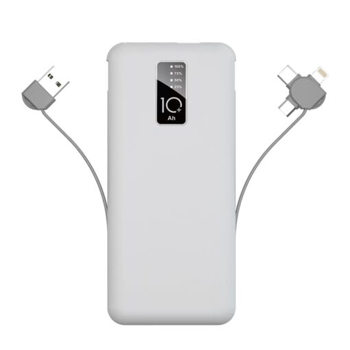 Zore PW-05 Hızlı Şarj Led Göstergeli Micro Lightning Type-C Kablolu Taşınabilir Powerbank 10000mAh - Görsel 6