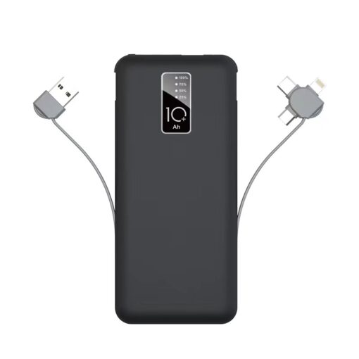 Zore PW-05 Hızlı Şarj Led Göstergeli Micro Lightning Type-C Kablolu Taşınabilir Powerbank 10000mAh - Görsel 2