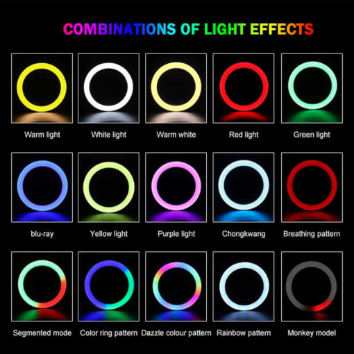 Zore RGB MJ-33 Işıklı Telefon Tutucu Ring Light - Görsel 3
