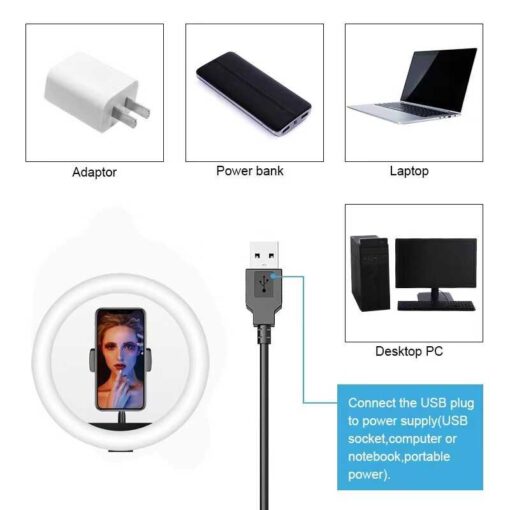 Zore RGB MJ-33 Işıklı Telefon Tutucu Ring Light - Görsel 4