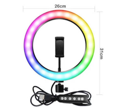 Zore RGB MJ-33 Işıklı Telefon Tutucu Ring Light - Görsel 7