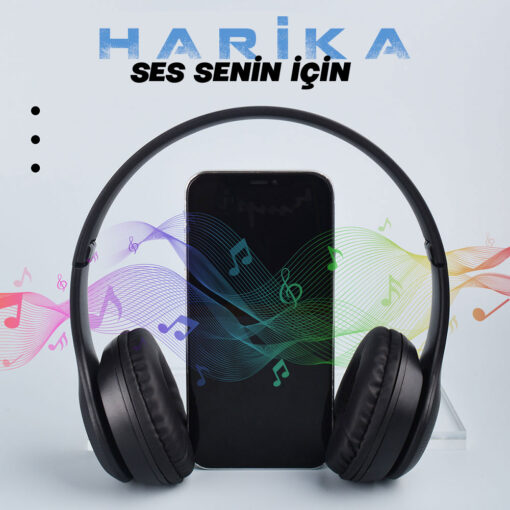 Zore ST95 Güçlü Ses Özelliği Ayarlanabilir ve Katlanabilir Kulak Üstü Bluetooth Kulaklık - Görsel 6