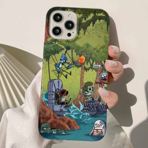 Regular Show timsah Baskılı Silikon Telefon Kılıfı