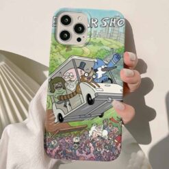 Regular Show Uçan Araba Baskılı Silikon Telefon Kılıfı