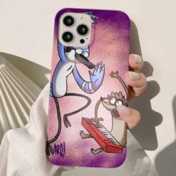 Regular Show Kırmızı Piyona Baskılı Silikon Telefon Kılıfı