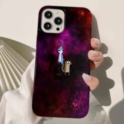 Regular Show Uzay Boşluğu Baskılı Silikon Telefon Kılıfı