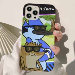 Regular Show  Mordecai Ve Rigby Gözlükler Baskılı Silikon Telefon Kılıfı