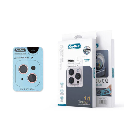 Apple iPhone 15 Pro Titanium Premium Temperli Kamera Lens Koruyucu