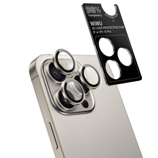 Apple iPhone 15 Pro Max PVD Lens Guard Metal Kamera Lens Koruyucu - Görsel 3