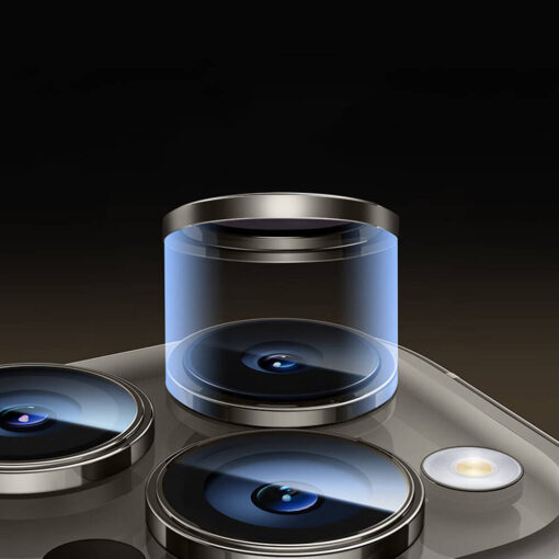 Apple iPhone 15 Pro Max PVD Lens Guard Metal Kamera Lens Koruyucu - Görsel 5