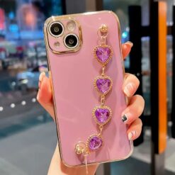 Boyun Askılı Zincirli Silikon Telefon Kılıfı
