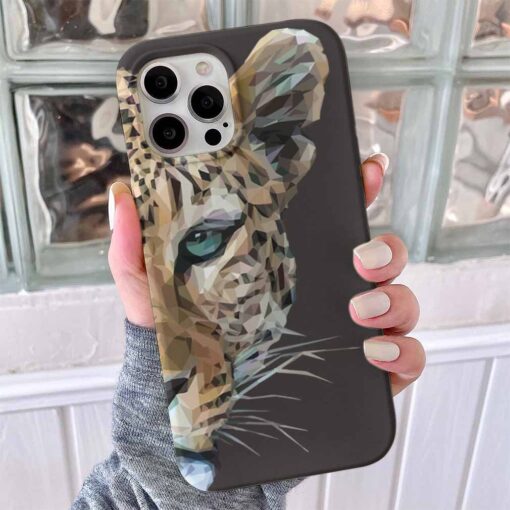 Yarı Kaplan Yüzü Baskılı Telefon Kılıfı - Görsel 3