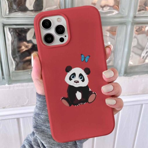 Oturan Panda Baskılı Telefon Kılıfı