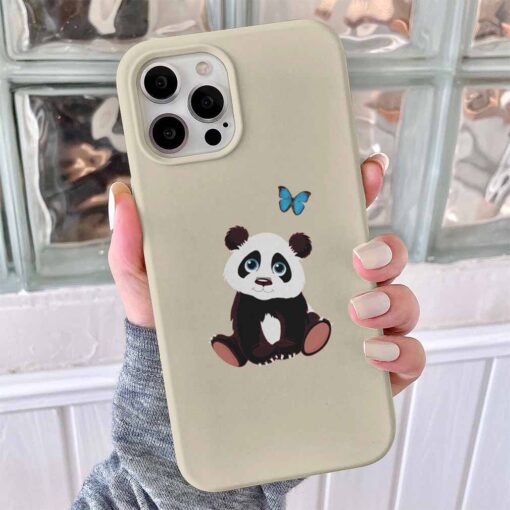 Oturan Panda Baskılı Telefon Kılıfı - Görsel 3