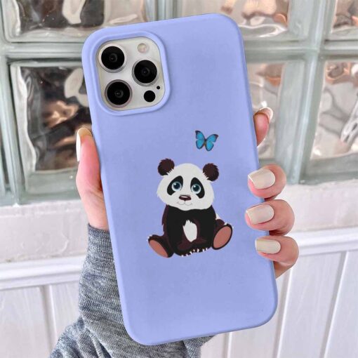 Oturan Panda Baskılı Telefon Kılıfı - Görsel 4