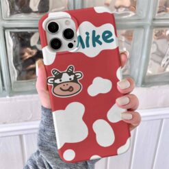 İnek Desenli Benekli Baskılı Telefon Kılıfı