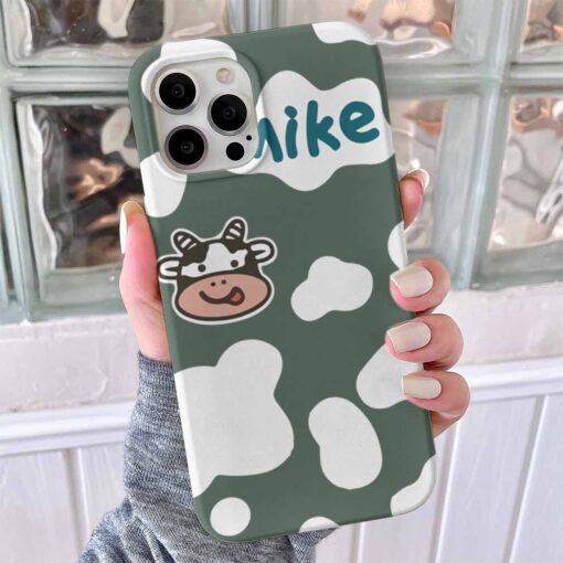 İnek Desenli Benekli Baskılı Telefon Kılıfı - Görsel 2