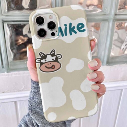 İnek Desenli Benekli Baskılı Telefon Kılıfı - Görsel 3