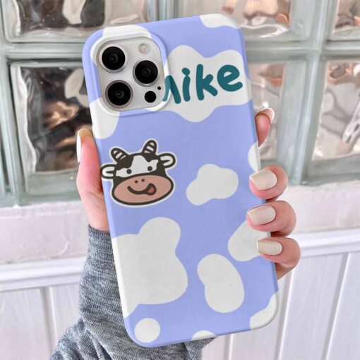 İnek Desenli Benekli Baskılı Telefon Kılıfı - Görsel 4