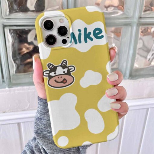 İnek Desenli Benekli Baskılı Telefon Kılıfı - Görsel 6