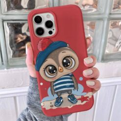 Erkek Baykuş Baskılı Telefon Kılıfı