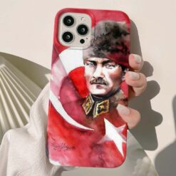 Mustafa Kemal Atatürk Baskılı Silikon Telefon Kılıfı