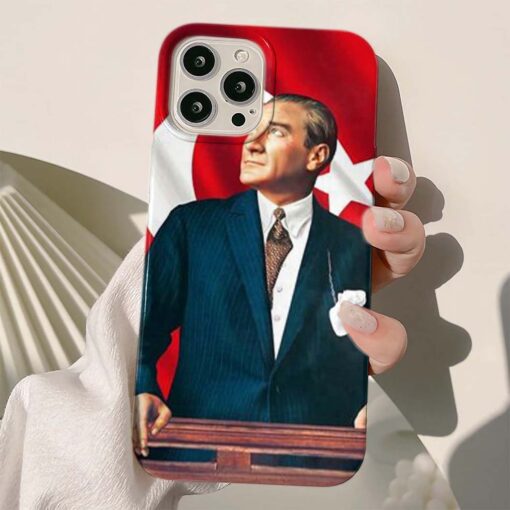 Mustafa Kemal Atatürk Baskılı Silikon Telefon Kılıfı